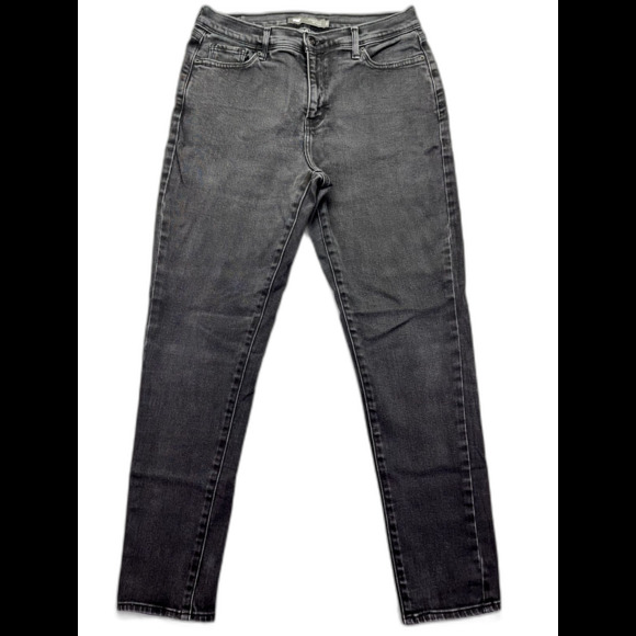 Levis 512 Perfectly Slimming Skinny Leg Women's Jeans Plus Size 12 Denim Black‎ - Picture 1 of 15